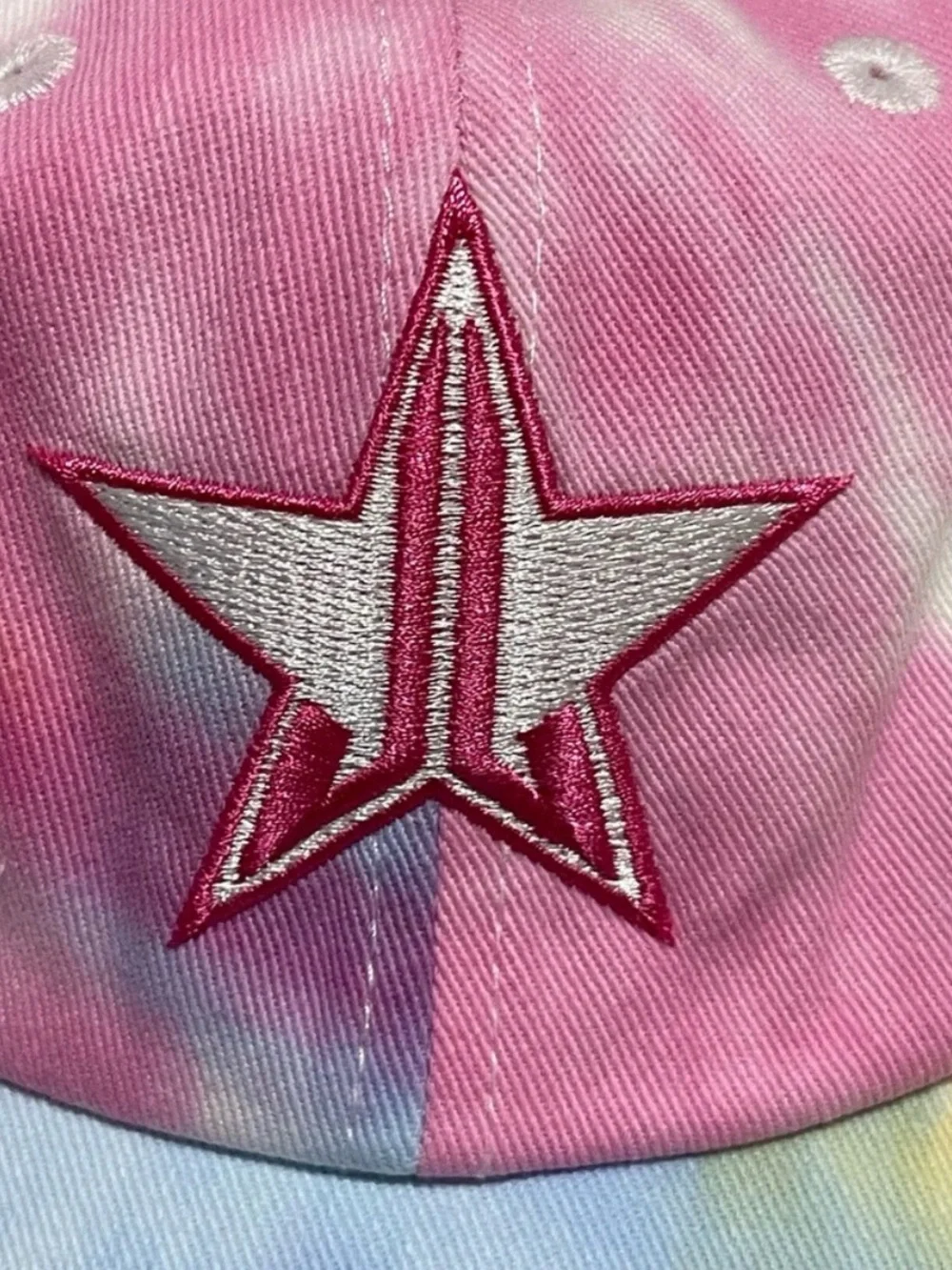 Jeffree Star Tie-Dye Star Baseball Cap - Pink, Blue & Yellow